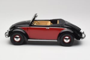 Volkswagen Beetle Hebmuller Convertible Black & Red Minichamps 1:18 107054230 Resin - image 3 of 6