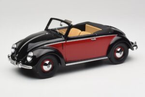 Volkswagen Beetle Hebmuller Convertible Black & Red Minichamps 1:18 107054230 Resin