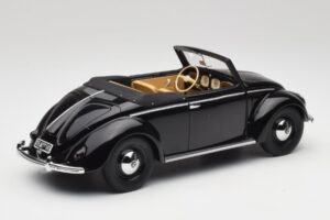 Volkswagen Beetle Type 1 Hebmuller Convertible Black Minichamps 1:18 107054232 Diecast - image 2 of 6