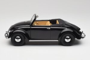 Volkswagen Beetle Type 1 Hebmuller Convertible Black Minichamps 1:18 107054232 Diecast - image 3 of 6