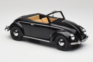 Volkswagen Beetle Type 1 Hebmuller Convertible Black Minichamps 1:18 107054232 Diecast - image 4 of 6