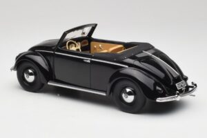 Volkswagen Beetle Type 1 Hebmuller Convertible Black Minichamps 1:18 107054232 Diecast - image 5 of 6